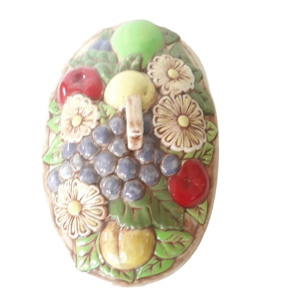 Vintage 80's Handmade Retro Pottery Lid Dish - Picture 2 of 9